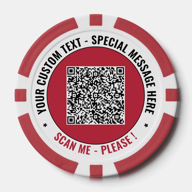 Exemple de jetons de poker à marque déposée avec Q (Recto)