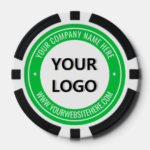 Exemple de jetons de poker avec logo et texte de m