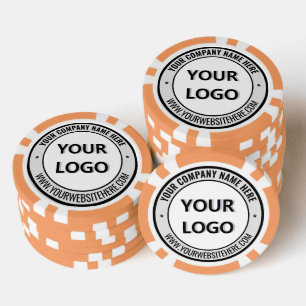 Exemple de jetons de poker avec logo et texte de m