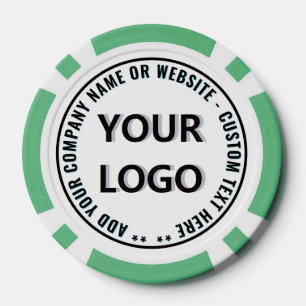 Exemple de jetons de poker avec logo et texte de s