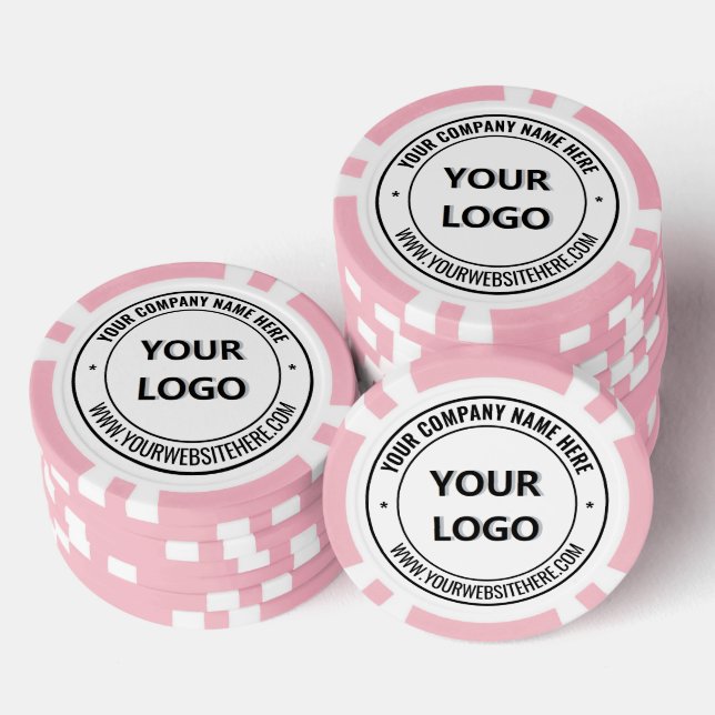 Exemple de jetons de poker avec logo et texte de s (Empiler)