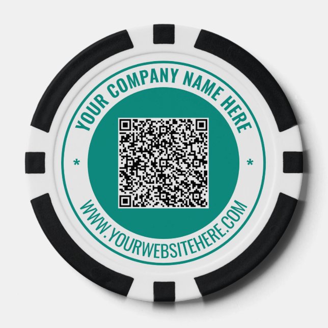Exemple de jetons de poker personnalisés avec code (Recto)