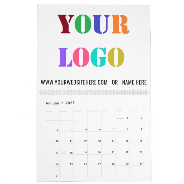 Exemple de logo personnalisé et de calendrier prof (Jan 2027)