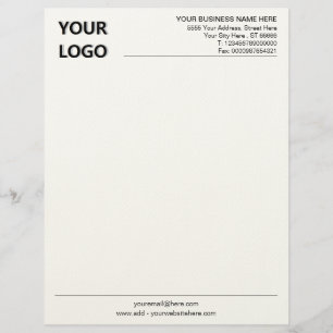 Exemple de papier à en-tête avec logo et code QR