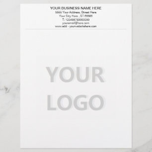 Exemple de papier à en-tête avec logo et texte