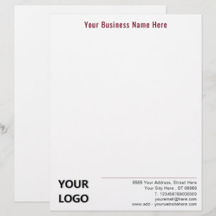 Exemple de papier à en-tête commercial avec logo e