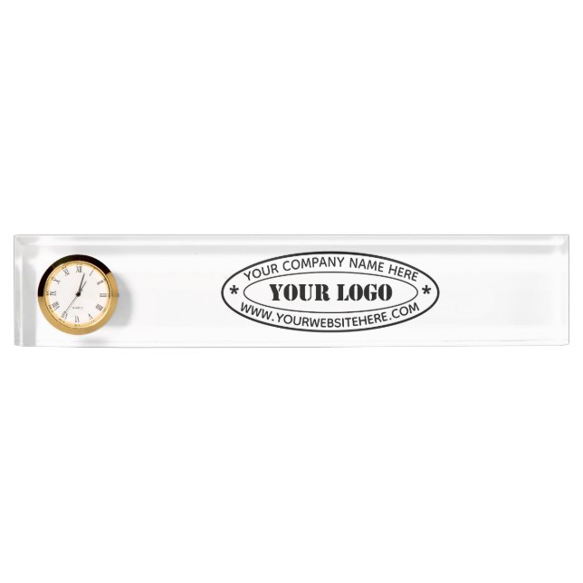 Exemple de plaque de nom du bureau de logo de votr (Devant)