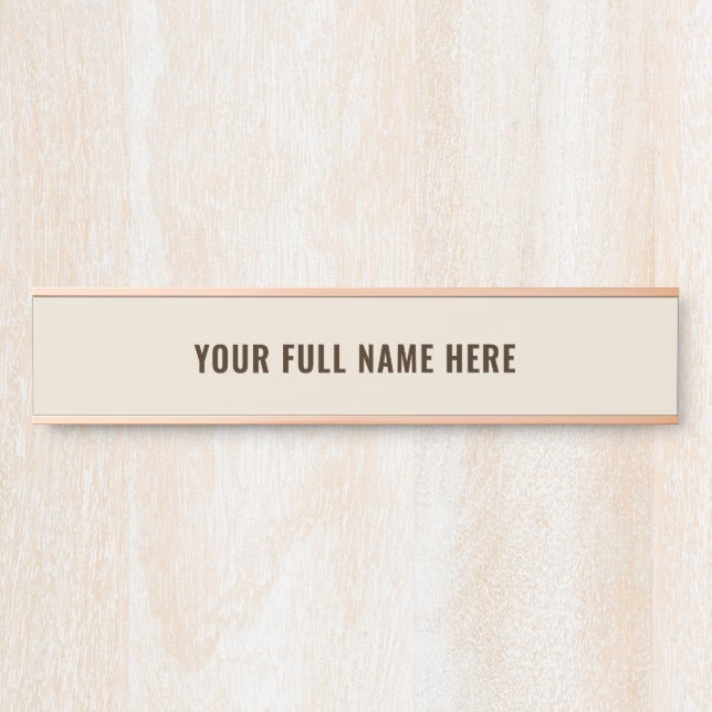 Exemple de plaque de porte avec nom personnalisé C (Devant)