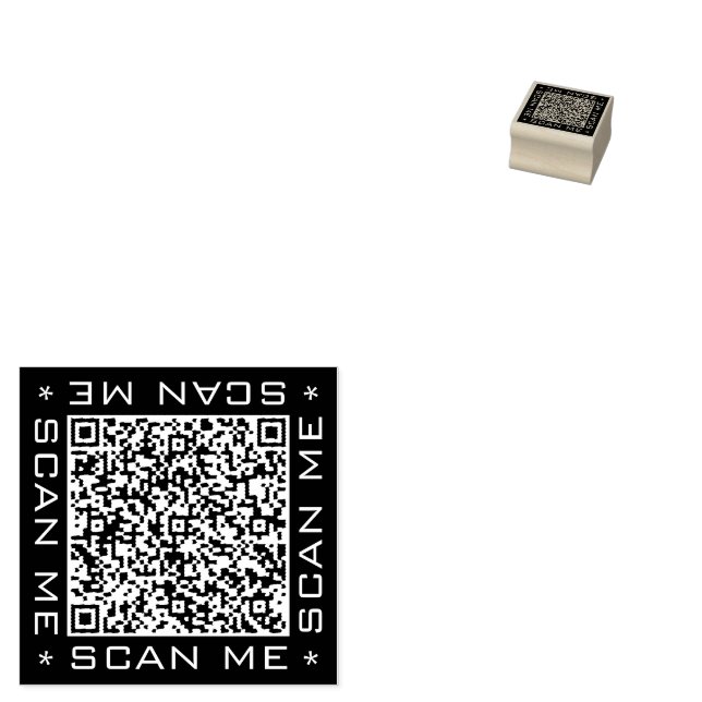 Exemple de tampon en caoutchouc de code QR de coul (Tamponné)