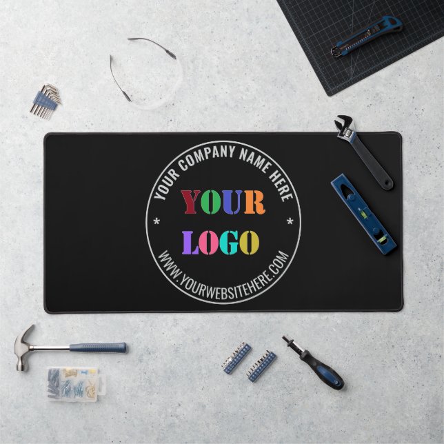 Exemple de tapis de bureau personnalisé avec texte (Poste de travail)