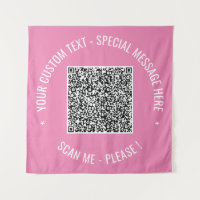 Exemple de tapisserie de code QR avec du texte per