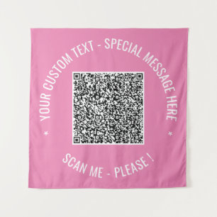Exemple de tapisserie de code QR avec du texte per