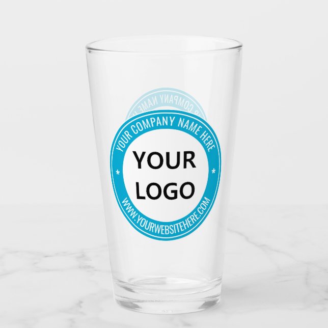 Exemple de verre avec logo et texte de votre entre (Devant)
