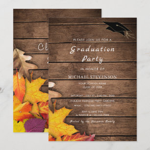 Exemple d'invitation de remise de diplôme en bois 