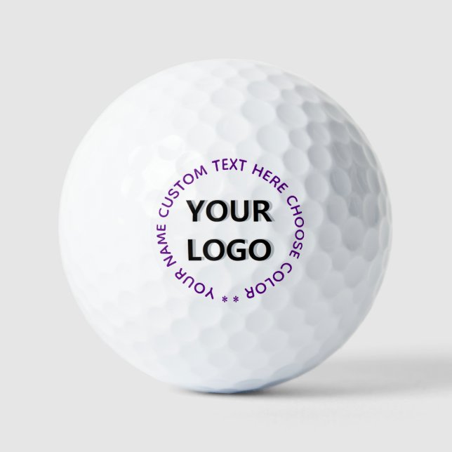 Exemples de balles de golf avec logo et texte en r (Recto)