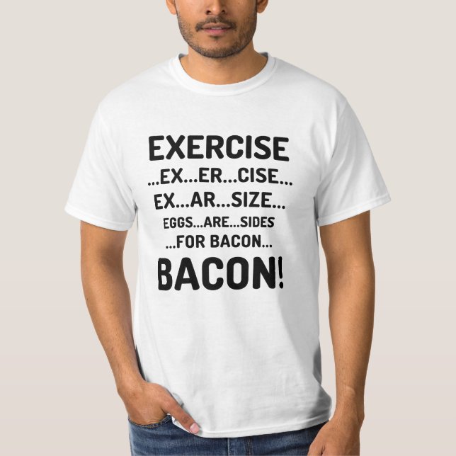 Exercice drôle pour le T-shirt de lard (Devant)