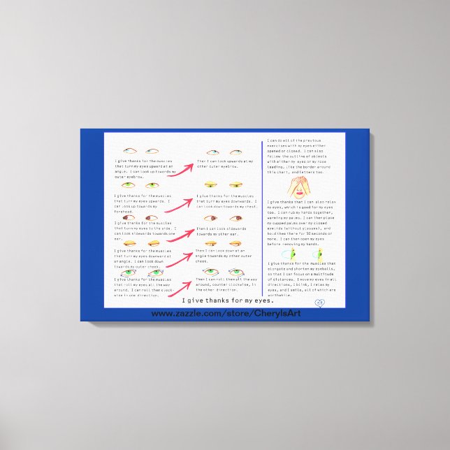 Exercices de vision oculaire sur toile enroulée (Recto)