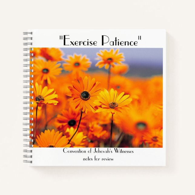"Exercise Patience" Carnet Daisy (Devant)
