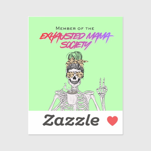 Exhausted Moms Club - Sticker (Feuille)