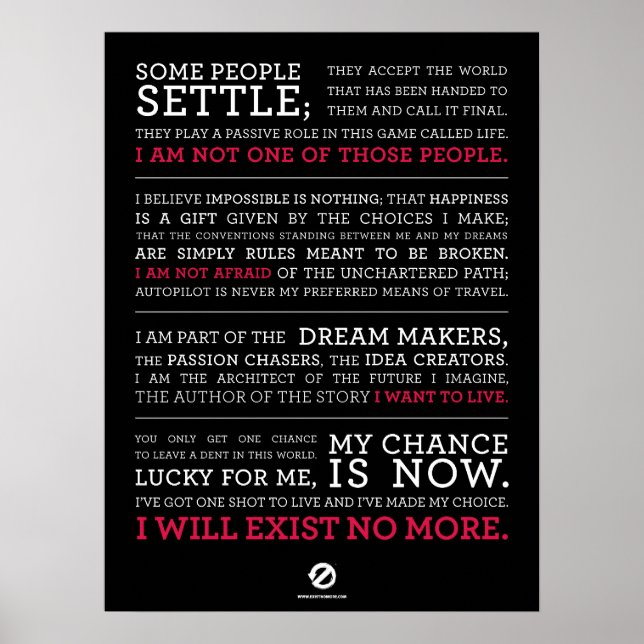 Existe Plus De Manifeste À Poster Grand Blk (Devant)