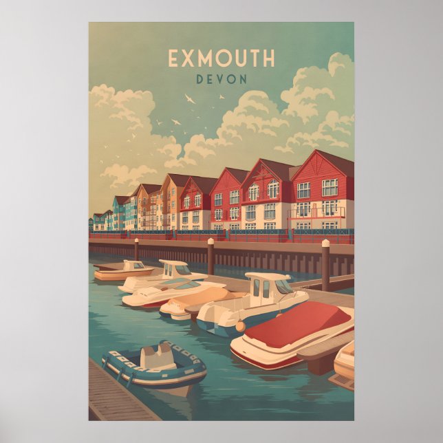 Exmouth Devon Travel Poster (Devant)