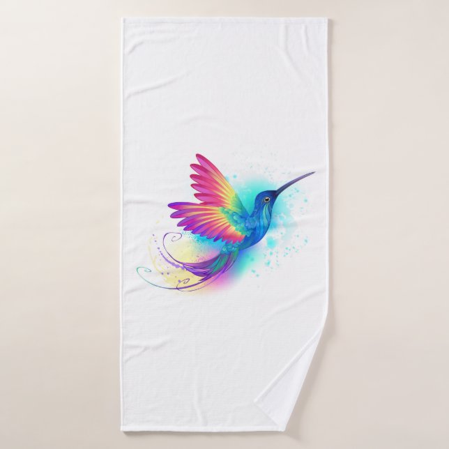 Exotic Rainbow Hummingbird (Serviette de bain)