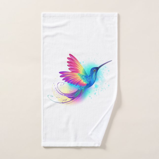 Exotic Rainbow Hummingbird (Serviette à main)