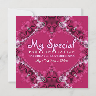 Exotic Rose Girls Invitations spéciales de fête