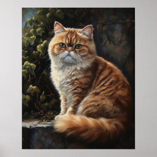 Exotic Shorthair Cat Art Imprimer Poster