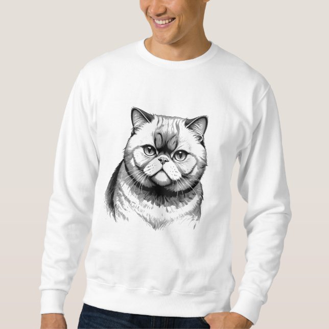 Exotic Shorthair Sketch Men's Sweatshirt (Devant)