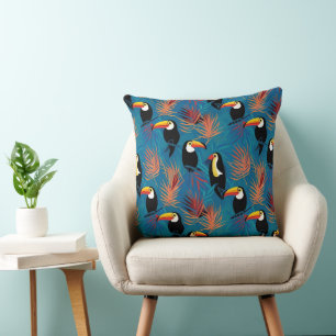 Exotic Toucan Coussin Vibrant Tropical Bird Motif