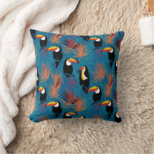 Exotic Toucan Coussin Vibrant Tropical Bird Motif
