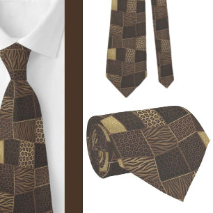 Exotique cravate Motif d'animal sauvage africain