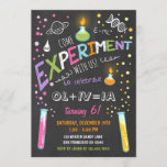 Expérience scientifique Invitation d'anniversaire<br><div class="desc">Une façon parfaite d'invitation vos invités à la fête d'anniversaire de votre petit!</div>