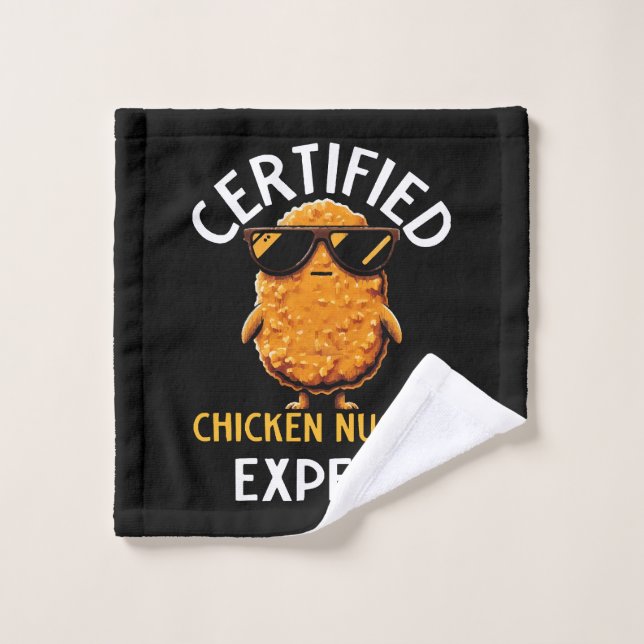 Expert certifié en nuggets de poulet (Gant de toilette)