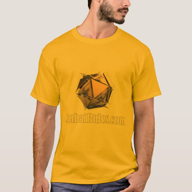 Exploding D20 CombatRules.com Logo T-Shirt de base (Devant)