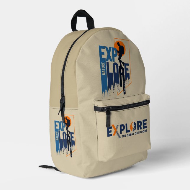 Exploration de la nature | Sac à dos imprimé (Homm (Coin arrière gauche)