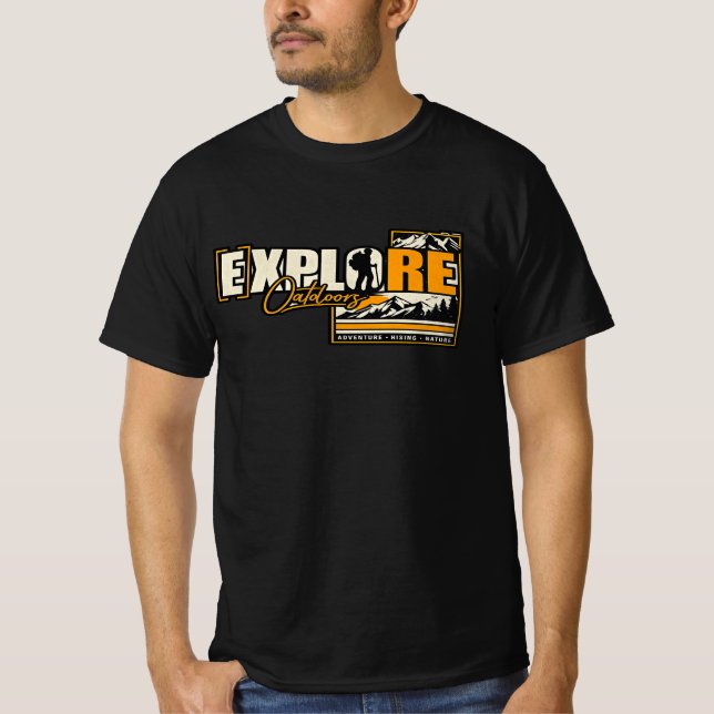 Explore Outdoors Adventure Graphic T-Shirt for Men (Devant)