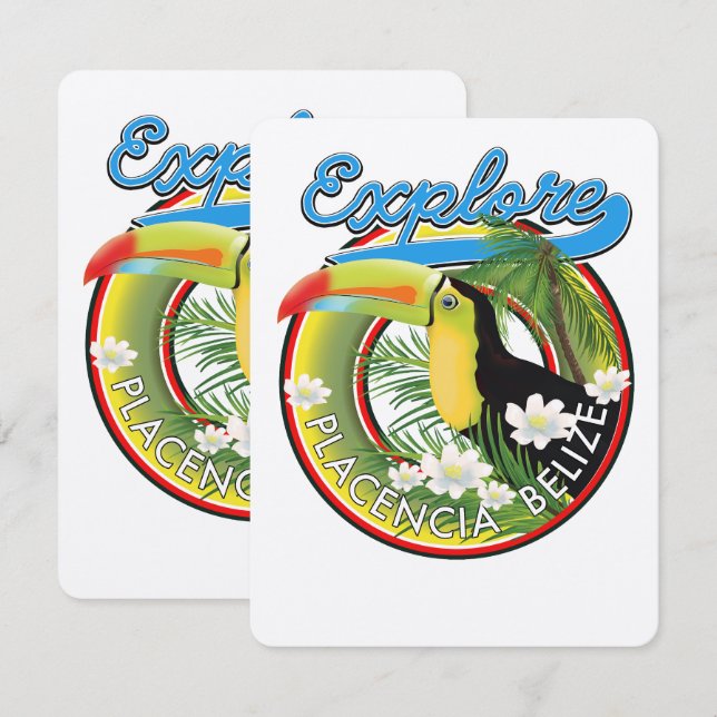Explorer le logo de voyage de Placencia Belize (Devant / Derrière)