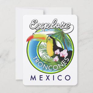 Explorer le logo rétro Troncones Mexique