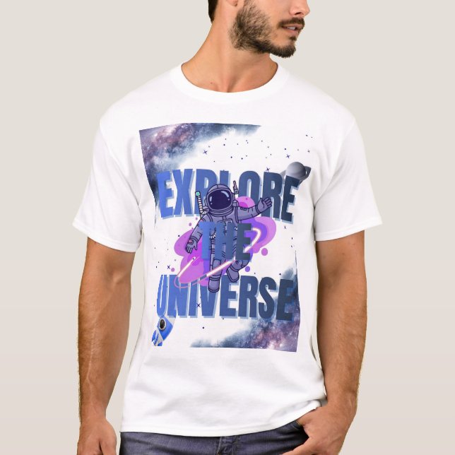 Explorer l'univers T-Shirt Astronaute Espace – Gal (Devant)