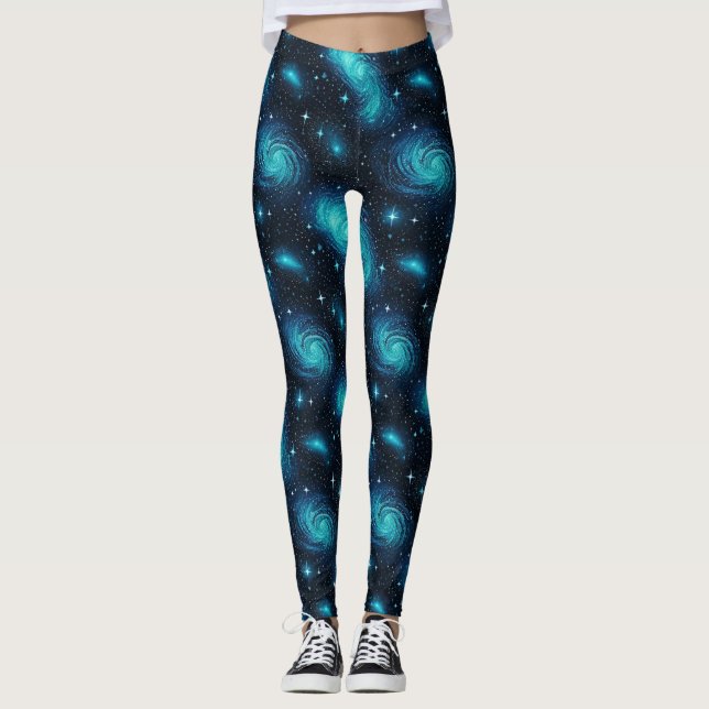 Explorez le Cosmos dans des leggings de galaxie bl (Devant)