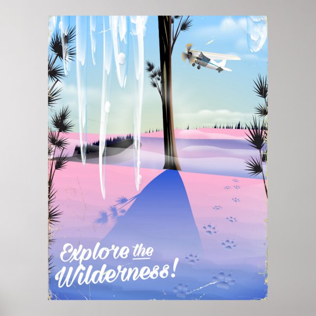 Explorez le désert ! Posters de animaux d'hiver (Devant)
