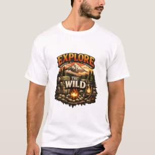 Explorez le graphique de T-Shirt de camping sauvag