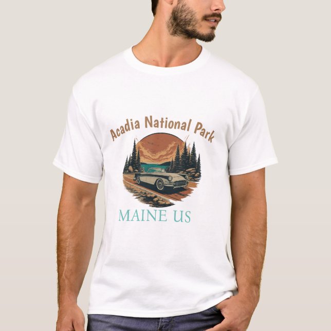 Explorez le T-shirt du parc national Acadia (Devant)
