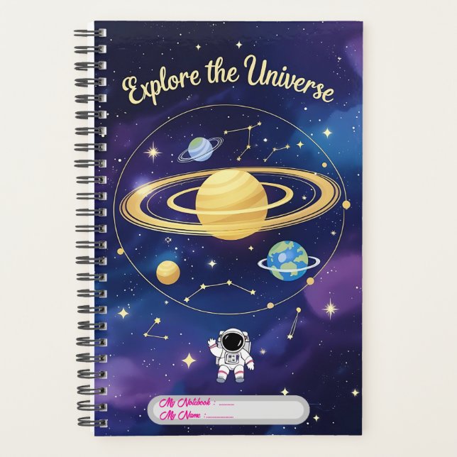 Explorez l'univers - Couverture Carnet astronomiqu (Devant)