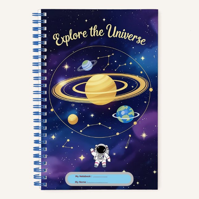 Explorez l'univers - Couverture Carnet astronomiqu (Recto)