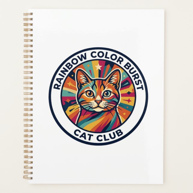 Explosion de couleurs arc-en-ciel Chat Chaton mign (Devant)
