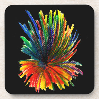 Explosion de couleurs dessous de verre