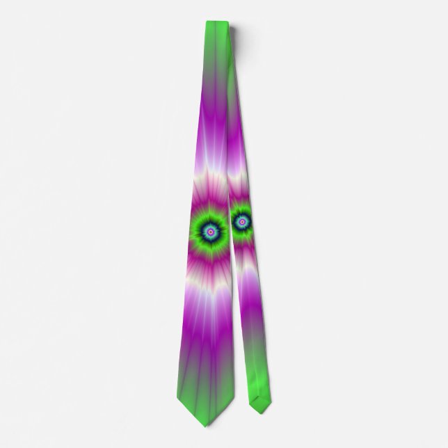 Explosion en Cravate violet et vert (Devant)